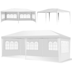 SUGIFT 10'x20' Outdoor Canopy Weather-resistant Tent Wedding Party Tent 4 Sidewalls W/Carry Bag - 1 of 4