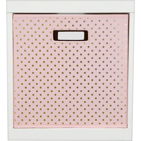 Polka Dots KD Toy Storage Bin Pink – Pillowfort™, 13″ x 13″ x 13