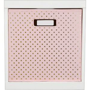 Polka Dots KD Toy Storage Bin Pink - Pillowfort , Pink Gold