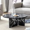VYNXARIA Versatile MDF Black Round Coffee Table for Various Interior Styles, Exhibiting Modern Minimalism and Nordic Charm - 2 of 4