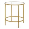 Brass Finish Round Side Table - Henn&Hart - 2 of 4