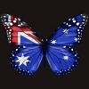 Men's Design By Humans Butterfly Flag Of Australia By GiftsIdeas T-Shirt - 2 of 2