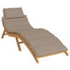 vidaXL Sun Lounger Cushion Taupe 73.2"x22.8"x1.2" Oxford Fabric - 3 of 4