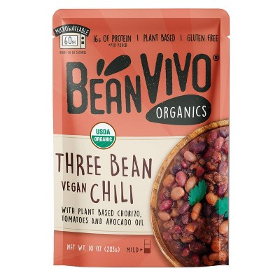 BeanVIVO Organic Gluten Free Three Bean Vegan Chili - 10oz