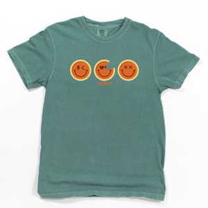 S.W.Smiley Pumpkin Pies - Women's Garment Dyed Graphic T-Shirt - 1 of 4