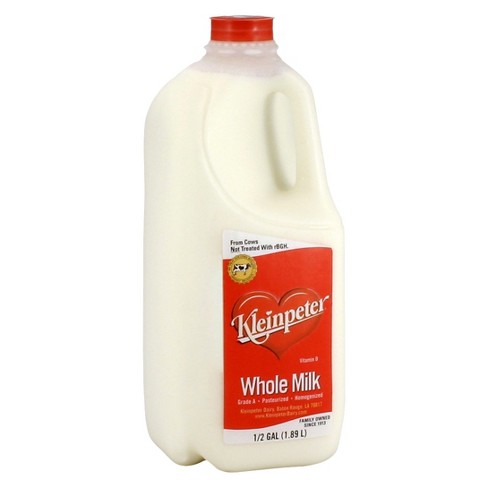 Kleinpeter Whole Milk - 0.5gal : Target