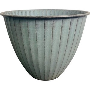Robert Allen Monroe Metal Planter - 8 in. - Light Blue - Case of 3 - 1 of 1