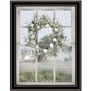 HomeRoots Spring Farm View Black Framed Print Wall Art - 1 of 4