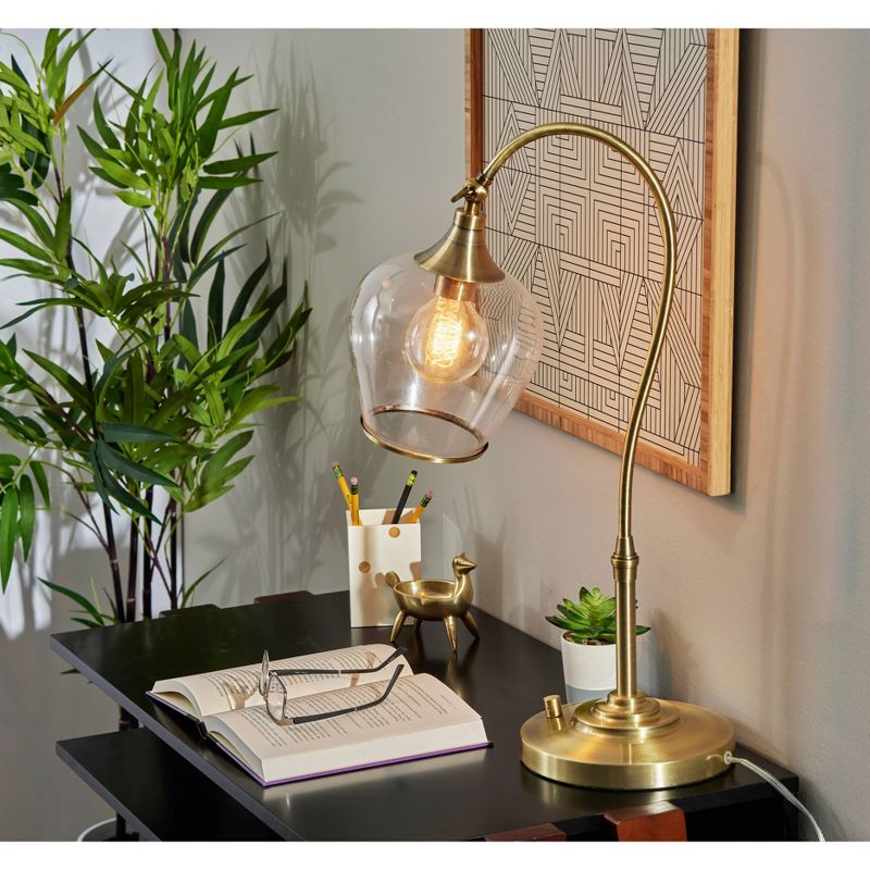 Bradford Desk Lamp (Includes Light Bulb) Antique Brass - Adesso, 3 of 12