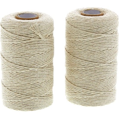 Farmlyn Creek 2 Pack Cotton String for Arts and Crafts, Jute Butchers and Bakers Twine (500 Feet, 0.06 in)