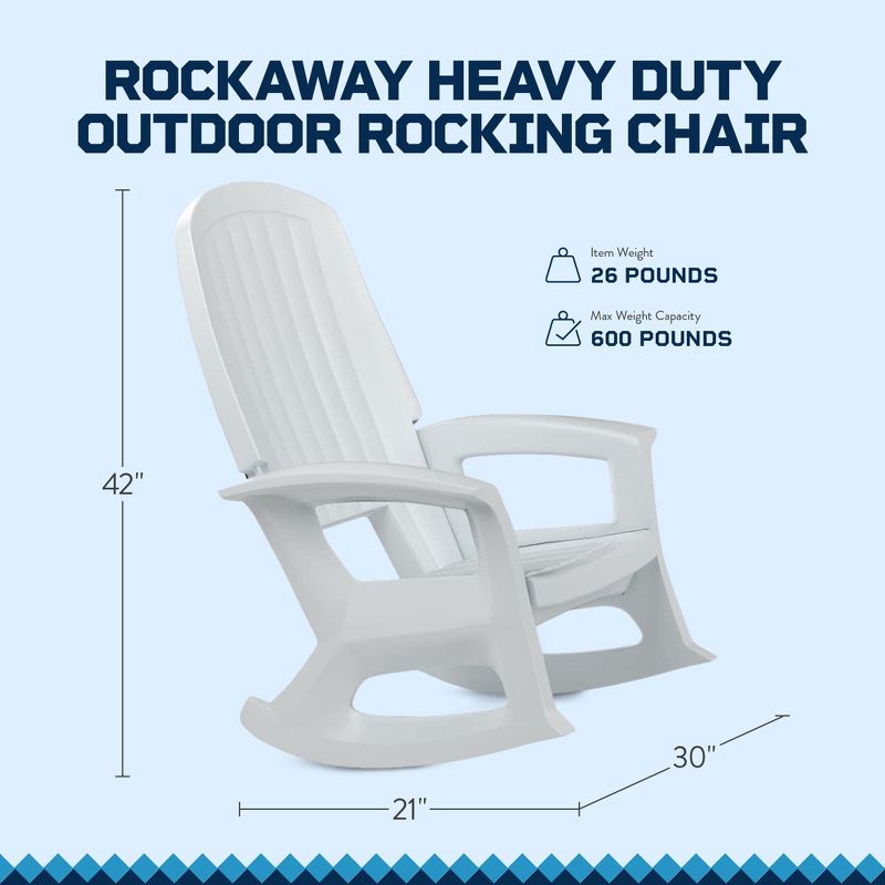 Semco Plastics SEMTPE Extra Large Recycled Plastic Resin Durable Outdoor Patio Rocking Chair, 2 of 7