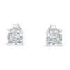 Haus of Brilliance Silver 1/2 Cttw Near Colorless Diamond Miracle-Set Stud Earrings - 3 of 4