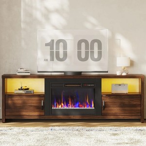 Bestier Modern Entertainment Center with Electric Fireplace Up to 80'' - 1 of 4