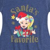 Girls' JoJo Siwa Santas Favorite Fit & Flair Cap Sleeve Dress - Heather Navy - Small - 2 of 3