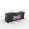 70" Farmhouse TV Stand with 36" Electric Fireplace, LED Lights & Storage for TVs Up to 80", Remote-Controlled - 2 of 4