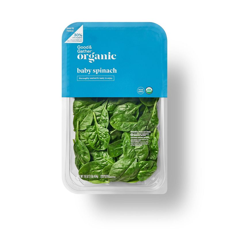 Organic Baby Spinach - 16oz - Good &#38; Gather&#8482;, 1 of 7