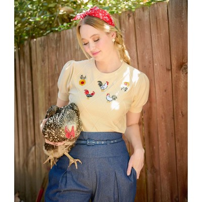 Unique Vintage Women's Embroidered Sweater