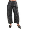 Women's Nothing Really Matters Pleather Barrel Pants - MIOU MUSE - 3 of 4