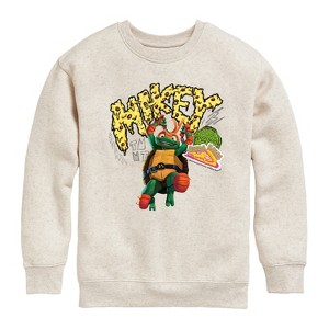 Boys' - Teenage Mutant Ninja Turtles - Michelangelo AKA Mikey Graphic Long Sleeve Fleece Sweatshirt - 1 of 4