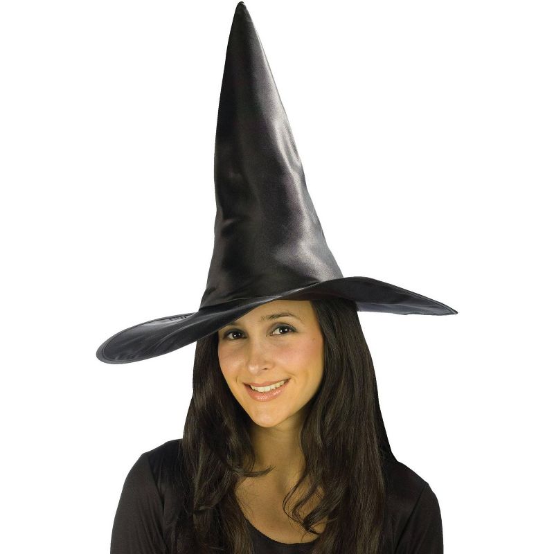 Fun World Deluxe Satin Witch Hat Accessory, 1 of 2