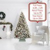 Casafield 22-Inch Water Hyacinth Christmas Tree Collar, Woven Tree Square Base Cover with Cord Cut Out, White - 2 of 4