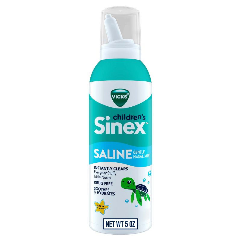 Vicks Sinex Children&#39;s Saline Nasal Spray Ultra Fine Mist - 5oz, 1 of 13