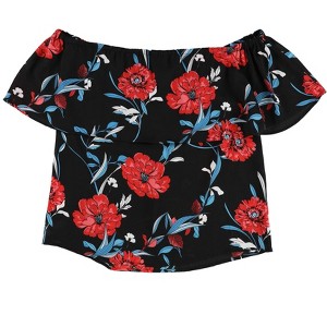 bar III Womens Floral Off the Shoulder Blouse - 1 of 2