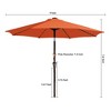 Hyleory 9FT Lighted Market Umbrella for All Seasons/ Size: 91.2" H x 108" W x 108" D - 4 of 4