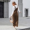 Women's Olive Green Jumpsuit Corduroy Wide-Leg Overalls - Cupshe - 4 of 4