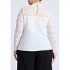 ELOQUII Women's Plus Size Bow Bodice Lace Top - 3 of 4