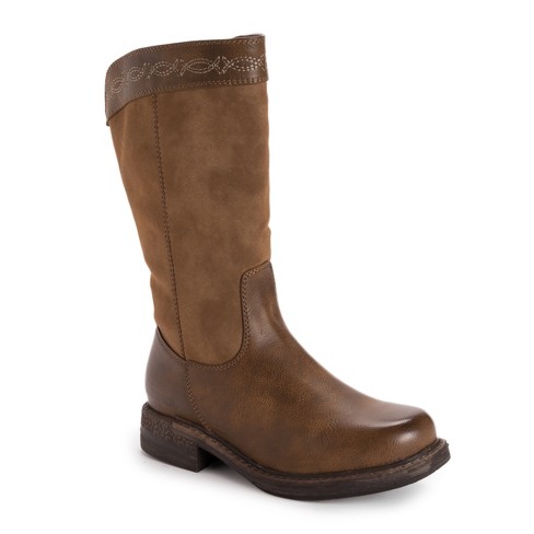 Muk Luks Women's Logger Whistler Boots - Brown, 10 : Target