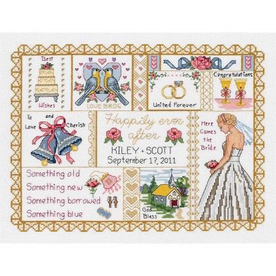 Janlynn Counted Cross Stitch Kit 13.25"X10"-Wedding Collage (14 Count)
