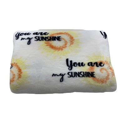 You Are My Sunshine Micro Plush All Season Throw 50" x 70" Yellow by Plazatex