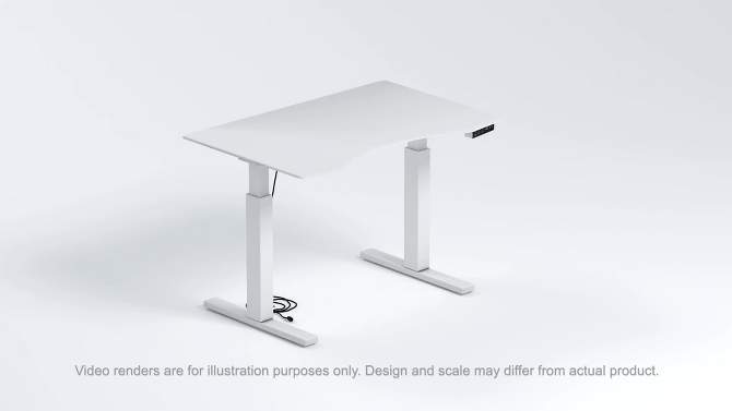 Baron Contemporary Adjustable Office Stand Up Table Small White - HOMES: Inside + Out, 5 of 6, play video