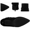 BLISSFUL STEP Women's Pointed Toe Stiletto Heel Fold Over Slouch Ankle Boots - 3 of 3