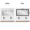 Amanti Art Mirror Makeover Bathroom Mirror Frame Border Kit - Fully Assembled Peel and Stick Frame - Mirror NOT Included - Rustic Plank Narrow Trim - 4 of 4