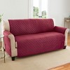 Collections Etc Ultra Reversible Furniture Cover Protector Sofa Burgundy/Taupe - 2 of 3