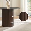 Thick MDF Round Dining Table & Metal Base, 300LB Capacity, Scratch-Resistant Surface, Easy 45-Min Assembly for Indoor & Outdoor Use - 4 of 4
