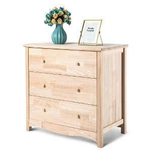 Karl Home 3-Drawer Natural MDF (Medium-Density Fiberboard) 31.5in. W Chest of Drawer - 1 of 4
