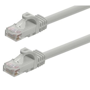 Monoprice Cat6 Ethernet Patch Cable - 100 Feet - Gray | Network Internet Cord - RJ45, Stranded, 550Mhz, UTP, Pure Bare Copper Wire, 24AWG - Flexboot - 1 of 4