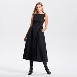 Women's Cap Sleeve Gathered Waist Midi A-Line Dress - A New Day™ - 1 of 3