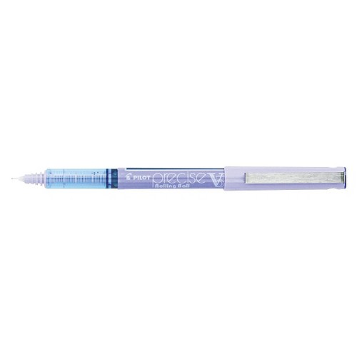 Pilot Precise V5 Roller Ball Stick Pen-Needle Point-0.5mm Extra Fine - Purple Ink (12 Per Pack)