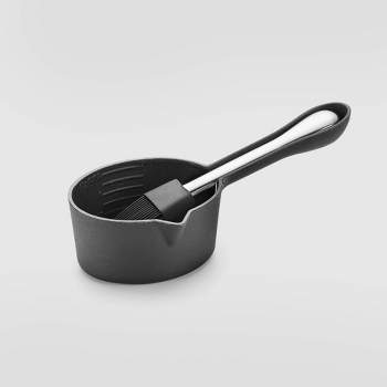 Outset Multi-Functional Cast Iron Non-Stick Oyster Grill Pan 12 Cavities  Black