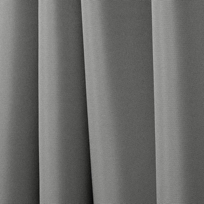 Medium Grey Polyester Light Filtering Grommet Curtain Panels
