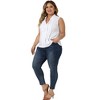 Women's Plus Size V Neck Sleeveless Work Summer Regular Fit Blouses - Agnes Orinda - 2 of 4