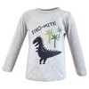 Hudson Baby Infant and Toddler Boy Long Sleeve T-Shirts, Construction Dino - 3 of 4