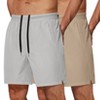 COOFANDY Men's 2 Pack Gym Workout Shorts 7 Inch Quick Dry Athletic Shorts Lightweight Running Shorts with Pockets - 2 of 4