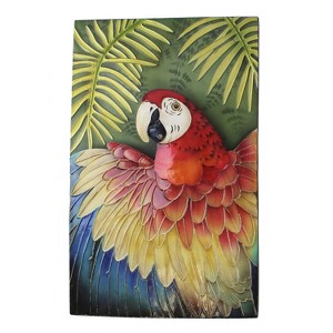 Beachcombers Capiz Red Parrot Wall Art 10 x 16 x 2 Inches. - 1 of 1