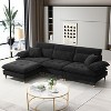 NicBex Convertible Sectional Sofa 4 Seat Tufted Couch Set, L-Shaped Sofa with Cloud Chenille Fabric,Movable Ottoman for Living Room, 3 Colors - 2 of 4