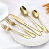 BRINJOY 40-Piece Gold Flatware Set - 8-Person Stainless Steel Cutlery Set with Mirror Polish, Luxury Gold Utensils for Thanksgiving Christmas Wedding - 4 of 4